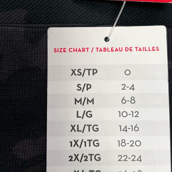 Spanx Cropped Lamn Legging Sz S Black Camo High Waisted Shaping Pull On Stretch - Picture 8 of 9